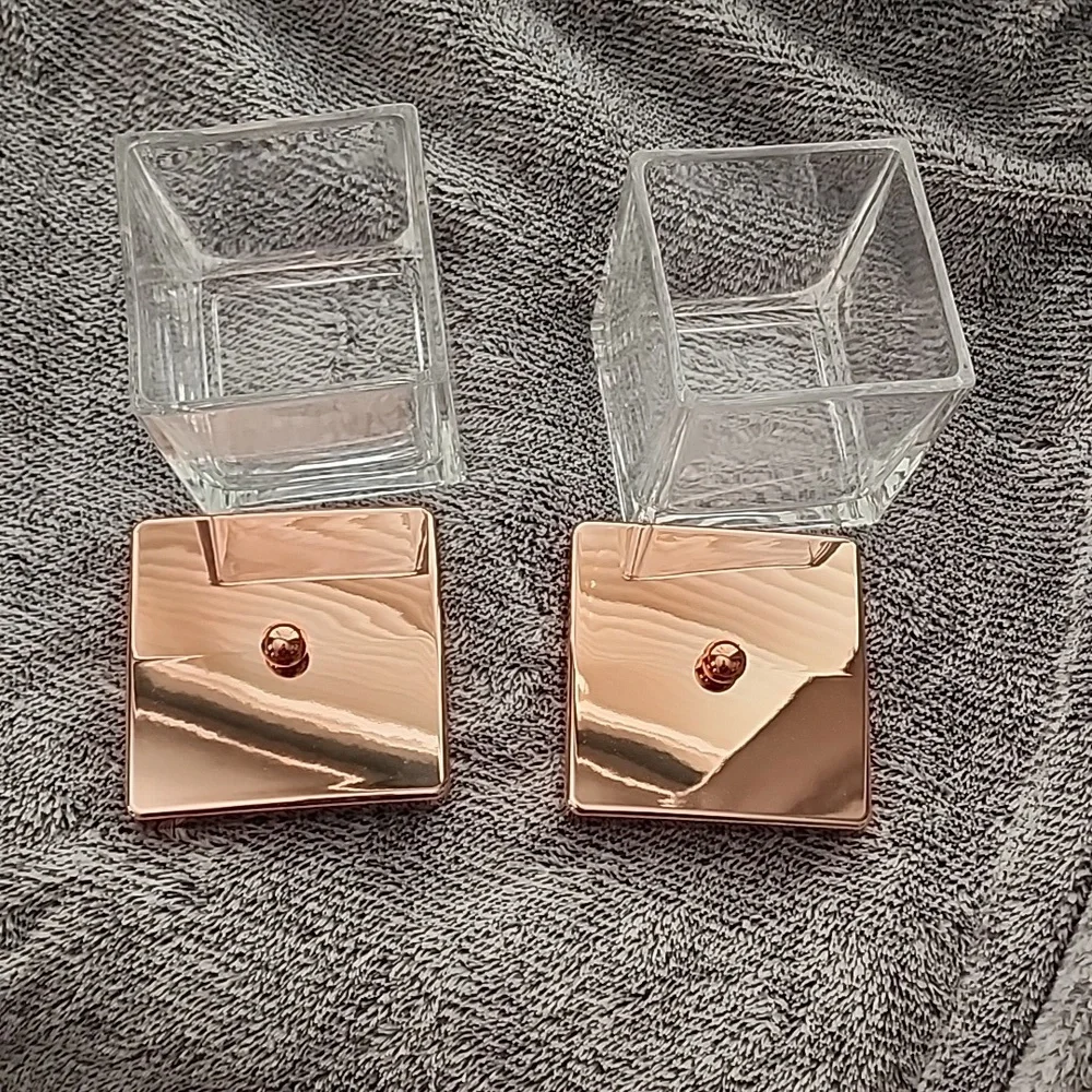 Glass Bathroom Canisters. (Set of 2)